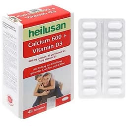 Heilusan Calcium 600 + Vitamin D3 ( Hộp 48 viên )- Hỗ trợ hấp thụ canxi giúp răng và xương chắc khoẻ 1