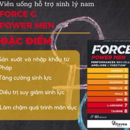 Force G Libido ( hộp 60 viên) Viên uống tăng cường sinh lý nam giới, phục hồi và cải thiện chức năng phái mạnh 2