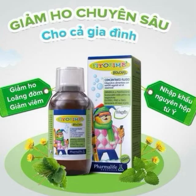 FITOBIMBI BRONCAMIL ( 200ml )Siro ho Hỗ Trợ,Giảm Ho Đờm,Viêm Họng,Viêm Phế Quản.Làm Dịu Mát Đường Hô Hấp