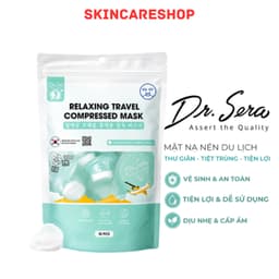 Mặt Nạ Nén DR.SERA Relaxing Travel Compressed Mask -Túi 10 Mask 1