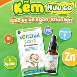 Solechild BIZINC 30ml - giúp bé nă nhon miệng, giảm ốm vặt, tăng đề kháng , ăn ngon miệng 1