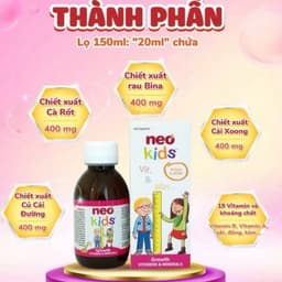 Neo Kids Growth (hộp150ml)  Siro ăn ngon với sự kết hợp 19 Vitamin, khoáng chất giúp bé 2
