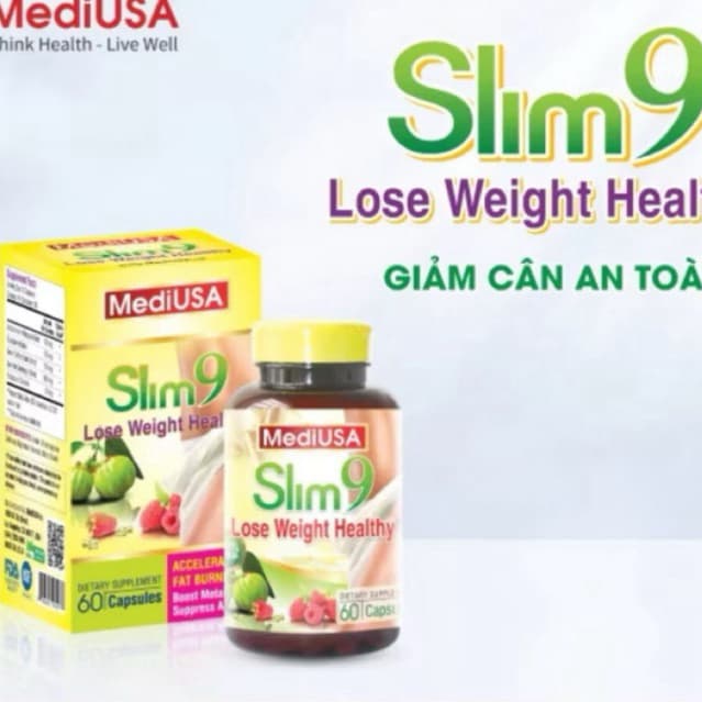MediUSA Slim 9(60 viên) – Hỗ trợ giảm cân,giảm mỡ máu. Ức chế cảm giác thèm ăn, đốt cháy chất béo