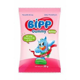 Combo 10 gói Kẹo dẻo Bipp Gummy 05 loại IQ/ Canxi/ Vitamin C/ C, B6, Kẽm/ Chất Xơ 5