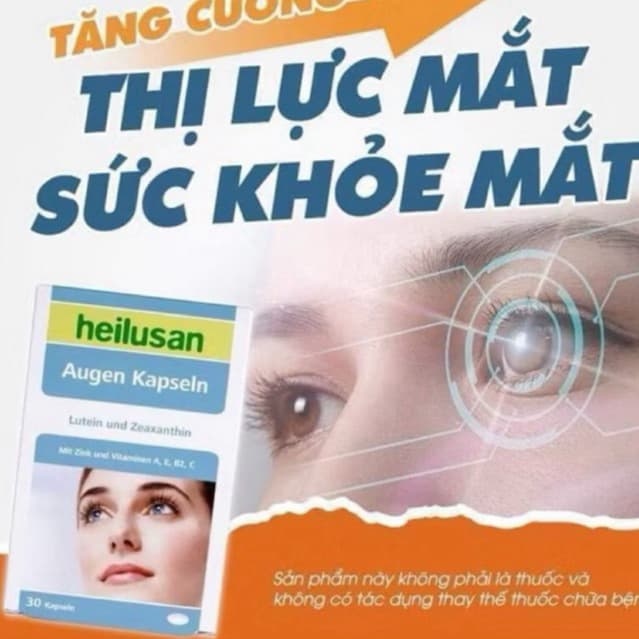 Viên Uống Bổ Mắt Heilusan Augen Kapseln - Hỗ Trợ Cải Thiện Thị Lực, Giảm Nhức Mỏi Mắt 30 Viên/Hộp