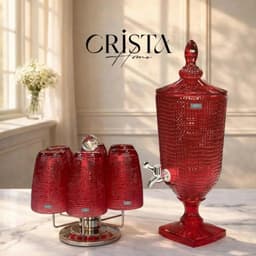 BÌNH THỦY TINH VÂN LƯỚI CRISTA HOME 3.3L - CAO CẤP - BÌNH DETOX NƯỚC ÉP TRÀ LẠNH CHÍNH HÃNG 60204 4