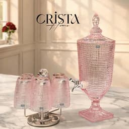 BÌNH THỦY TINH VÂN LƯỚI CRISTA HOME 3.3L - CAO CẤP - BÌNH DETOX NƯỚC ÉP TRÀ LẠNH CHÍNH HÃNG 60204 5