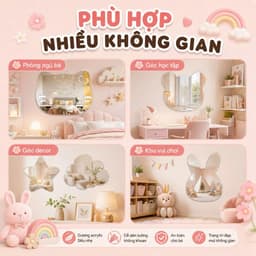✨ GƯƠNG TRANG TRÍ ACRYLIC DÁN TƯỜNG – XINH XẮN, AN TOÀN, DỄ DÁN 💕 5