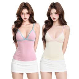 [UPDATE] Áo 2 Dây KHÔNG MÚT NGỰC PINKSTORE29 Phối Viền Kiểu Mùa Hè A51585 1