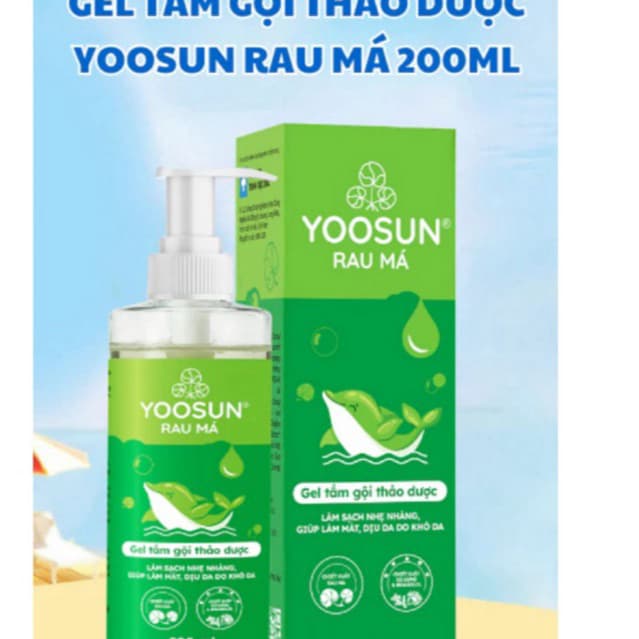 Gel tắm gội thảo dược Yoosun Rau Má ( Chai 200ml ) hỗ trợ làm sạch nhẹ nhàng thông thoáng lỗ chân lông