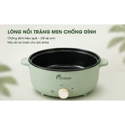 Nồi Lẩu - Nướng - Chiên - Xào Đa Năng Chống Dính PLD 508 - 2 Tầng 3 Lit, Có Thể Tháo Rời 8