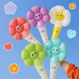 SÉT SỈ 10/5 CÁI Bóng bay mặt cười,bong bóng hoa cúc cầm tay trang trí lớp học,khai giảng 2/9,sinh nhật,Trung Thu,mầm non 5
