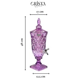 DECOR - BÌNH NƯỚC THỦY TINH 2l VÂN KIM CƯƠNG CÓ VÒI CRISTA HOME, 60267 9