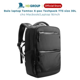 Balo laptop Tomtoc X-pac Techpack T73 cho Macbook/ Laptop 16 inch, chống sốc tốt hàng chính hãng 1