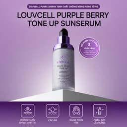 LOUVCELL Tinh chất chống nắng nâng tông Purple Berry Tone Up Sun Serum SPF50+ PA++++ 50g 2