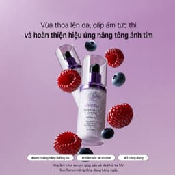 LOUVCELL Tinh chất chống nắng nâng tông Purple Berry Tone Up Sun Serum SPF50+ PA++++ 50g 3