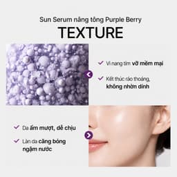 LOUVCELL Tinh chất chống nắng nâng tông Purple Berry Tone Up Sun Serum SPF50+ PA++++ 50g 6