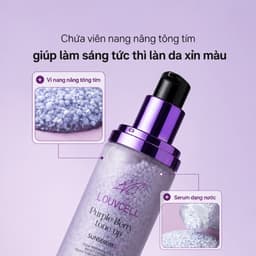 LOUVCELL Tinh chất chống nắng nâng tông Purple Berry Tone Up Sun Serum SPF50+ PA++++ 50g 5