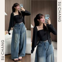 Set Áo Cardigan Kèm Quây Hoa Nhí S345 Kenco Thời Trang Nữ Sài Gòn 6