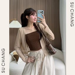 Set Áo Cardigan Kèm Quây Hoa Nhí S345 Kenco Thời Trang Nữ Sài Gòn 5