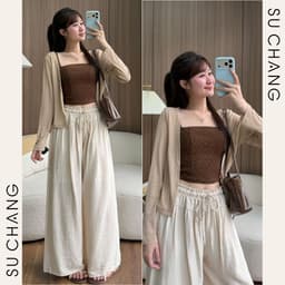 Set Áo Cardigan Kèm Quây Hoa Nhí S345 Kenco Thời Trang Nữ Sài Gòn 8