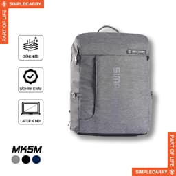 Balo laptop văn phòng Simple Carry MK5M Nhiều Ngăn Tiện Lợi, Có Thể Mở 180 Độ, Vải Trượt Nước cao cấp 1