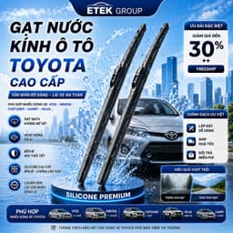 BỘ GẠT MƯA Xe TOYOTA Vios, Camry, Altis, Fortuner, Yaris - COMBO 2 GẠT Thân Mềm 3 Khúc Cao Cấp UP PARTS 1