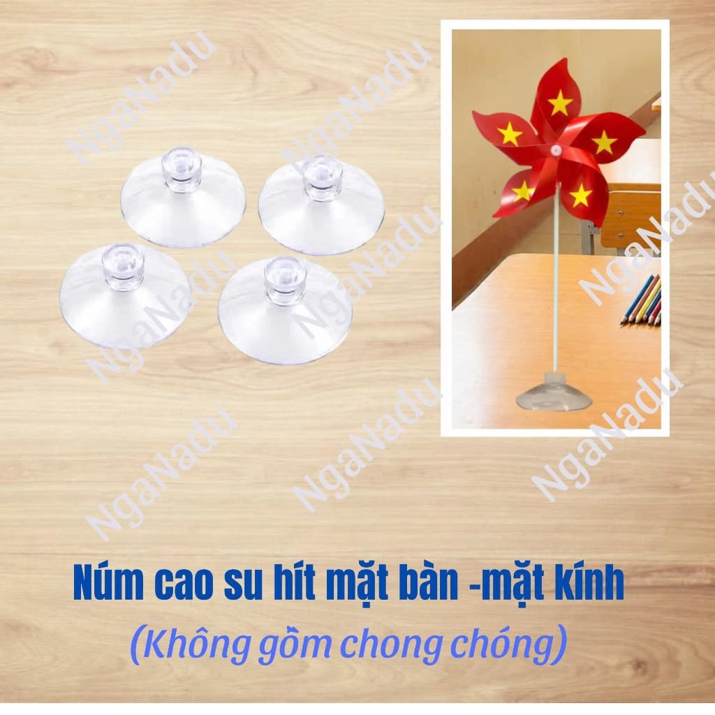 SÉT SỈ 50 cái/ 10 NÚT HÍT CẮM BÀN - nút hít gắn chong chóng - gắn bong bóng trên bàn tiện lợi