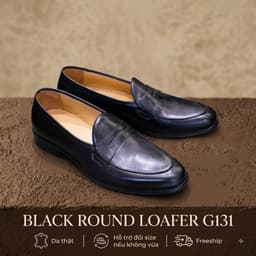 Giày Da Bò Nam Saint Stefano G130 & G131 – Penny Sicilia Loafer – Form Tròn – Nâu/Đen 7