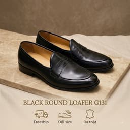 Giày Da Bò Nam Saint Stefano G130 & G131 – Penny Sicilia Loafer – Form Tròn – Nâu/Đen 6