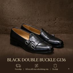 Giày Da Bò Saint Stefano G136 - Loafer Khoá Đôi - Mũi Dập Vân Cá Sấu 3
