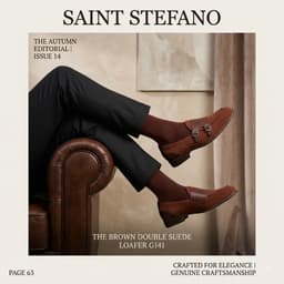 GIÀY DA BÒ NAM SAINT STEFANO G141 – DA LỘN NÂU – MŨ DẬP VÂN CÁ SẤU 2