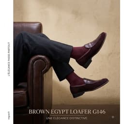 Giày Da Lộn Nam Saint Stefano G146 Egypt Aligator Brown – Mũi Dập Vân Cá Sấu 2