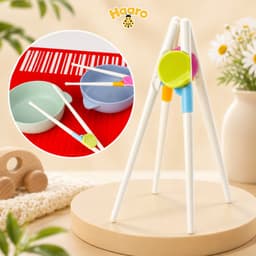 Đũa Tập Ăn Tập Gắp Cho Bé – Nhựa Cao Cấp, Thiết Kế Hỗ Trợ Bé Tập Cầm Đũa 3