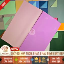 20 giấy gói hoa trơn 2 mặt 1 màu mờ 58x58 dày không thấm trang trí handmade DIY - Hoa Sáp Nhà Bơ 3