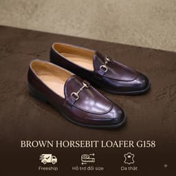 Giày Da Bò Nam Saint Stefano G158 – Horsebit Loafer Nâu – Da Bò Thật 100% 3