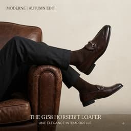 Giày Da Bò Nam Saint Stefano G158 – Horsebit Loafer Nâu – Da Bò Thật 100% 2