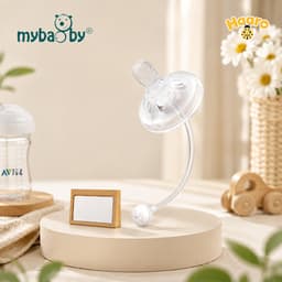 Núm tập hút kèm dây quả tạ để bé ti mọi tư thể dùng cho bình AV - thương hiệu My baby 4