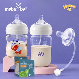 Núm tập hút kèm dây quả tạ để bé ti mọi tư thể dùng cho bình AV - thương hiệu My baby 2