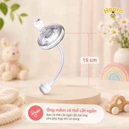 Núm tập hút kèm dây quả tạ để bé ti mọi tư thể dùng cho bình AV - thương hiệu My baby 6