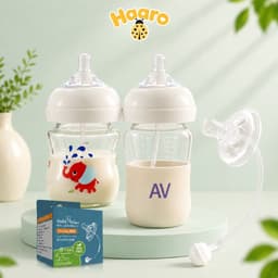 Núm tập hút kèm dây quả tạ để bé ti mọi tư thể dùng cho bình AV - thương hiệu My baby 1