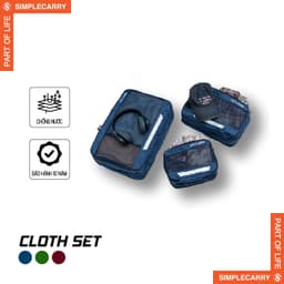 Set Túi Quần Áo Du Lịch Simple Carry Cloth Set  Thiết Kế Ngăn Đôi, Có Tay Cầm, Chống Thấm Tốt 1
