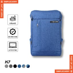 Balo latop văn phòng  SimpleCarry K7 Thiết Kế Nhiều Ngăn, Túi Hình Hộp, Chống Sốc Tốt laptop 14inch 1