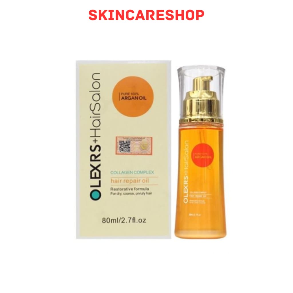 Tinh Dầu Phục Hồi Tóc Hư Tổn Argan Olexrs + Hair Salon 80ml