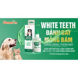 Gel vệ sinh răng miệng - gel loại bỏ cao răng, trắng răng, diệt vi khuẩn cho chó mèo White Teeth Vimedim 100ml 3