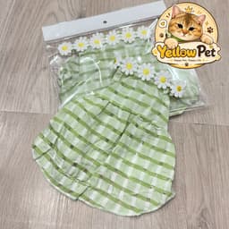 Váy Mùa Hè Vòng Cổ Hoa Cho Thú Cưng Màu Xanh ( Ảnh Thật ) | YLP Market 4