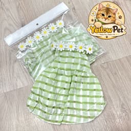 Váy Mùa Hè Vòng Cổ Hoa Cho Thú Cưng Màu Xanh ( Ảnh Thật ) | YLP Market 2
