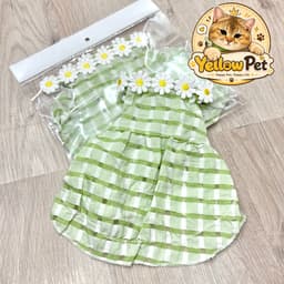 Váy Mùa Hè Vòng Cổ Hoa Cho Thú Cưng Màu Xanh ( Ảnh Thật ) | YLP Market 1