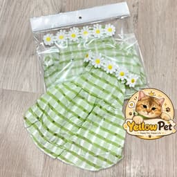 Váy Mùa Hè Vòng Cổ Hoa Cho Thú Cưng Màu Xanh ( Ảnh Thật ) | YLP Market 3
