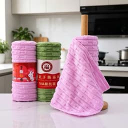 Khăn Lau Bếp Đa Năng Thấm Hút Siêu Tốt Tái Sử Dụng - cuộn 20 khăn - Sạch Bóng - Thấm Hút - Bền Đẹp 6